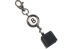 LAKE OF FIRE Billiard Chalk Holder，Pool Chalk Holder with Retractable Key Ring,Pool Table Accessories for Billiard Lovers