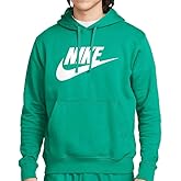 Nike Sportswear Club Fleece Men's Graphic Pullover Hoodie (BV2973-365, Malachite/Malachite/White) Size Medium
