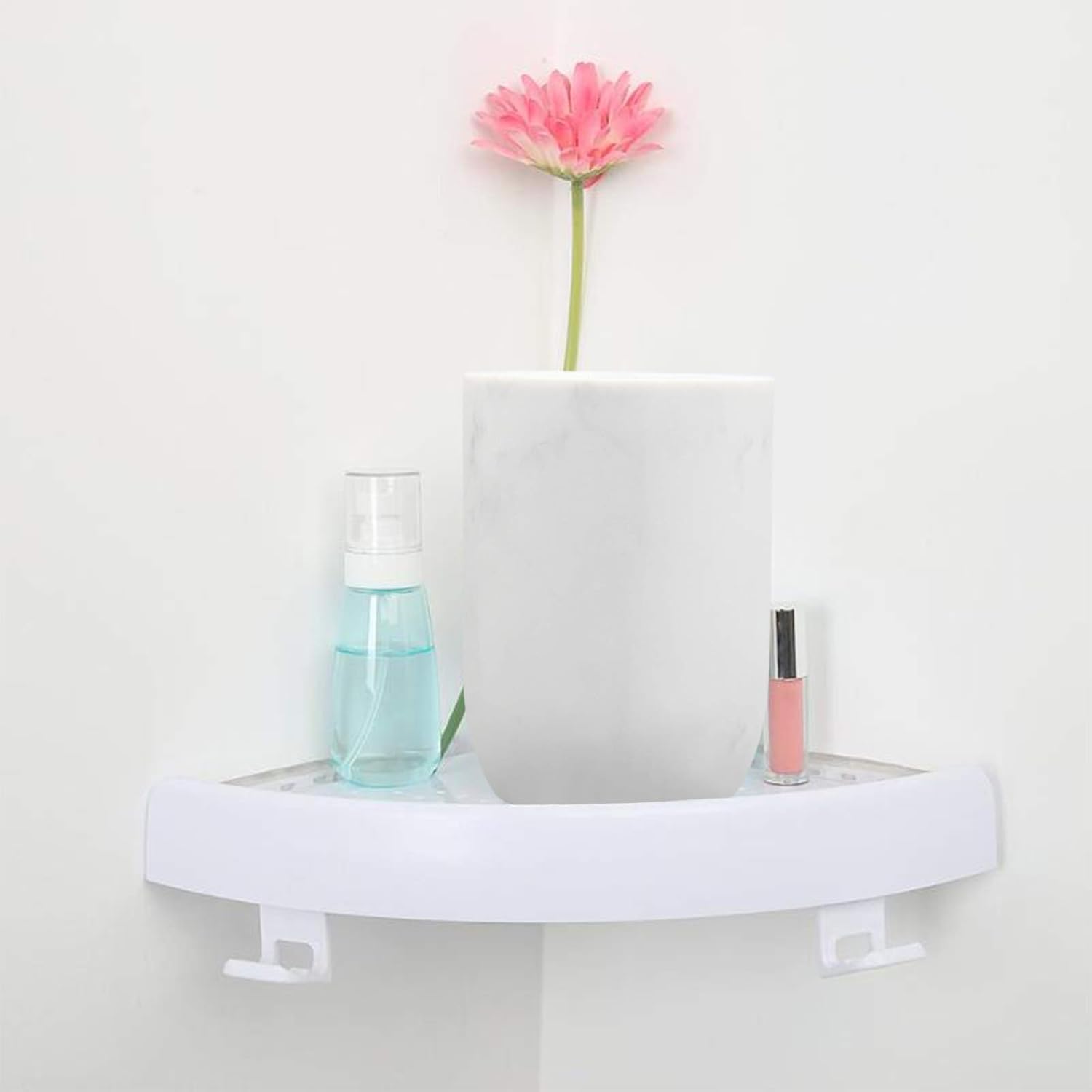 Toothbrush Holder Polyresin Toothbrush Organizer Stand,Multi-Functional Toothpaste Holder Makeup Brushes Cup Razors Holder for Bathroom Vanity Countertop,Ideal for Home, Hotel (Marble Style) (1Pack): Kitchen & Dining