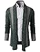 H2H Mens Fashion Slim Fit Open Front Long Sleeve Shawl Collar Pullover Cardigan