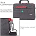 BRINCH 15-15.6 Inch Multi-Functional Suit Fabric Portable Laptop Sleeve Case Shoulder Messenger Bag Briefcase for Laptop, Tablet, MacBook, Notebook - Black-Red