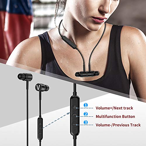 Bluetooth Headphones, VKUSRA Bluetooth 5.0 Wireless Sports Earphones 9 Hours Magnetic in-Ear Earbuds - //coolthings.us