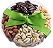 NUT CRAVINGS - Diwali Sweets Hamper Mixed Nuts Gift Basket + Green Ribbon (4 Assortments) Food Arrangement, Healthy Snack Care Package, Food Assortments