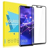 MoKo Screen Protector for Huawei Mate 20 Lite, [Scratch Terminator] [Case Friendly] HD Clear 9H Hardness Tempered Glass Screen Protector Film Bubbles-Free for Huawei Mate 20 Lite - Black