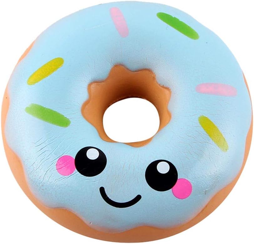 HUCCZ The New Smiley Face Slow Rebound Donut Simulated Food Decompression Toy for Kids