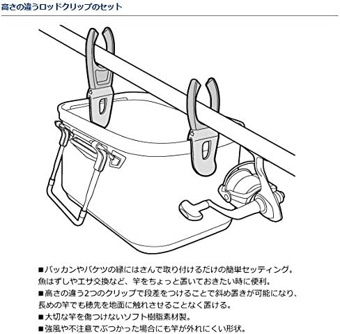 Amazon ダイワ ロッドクリップ B段差セット ブルー ダイワ Daiwa アクセサリー
