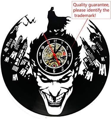 Meet Beauty Ding Hot Vinyl Record Wall Clock Batman Theme - Unique Art Home Decor Creative Modern Design-Gift for Christmas Men and Boyfriend
