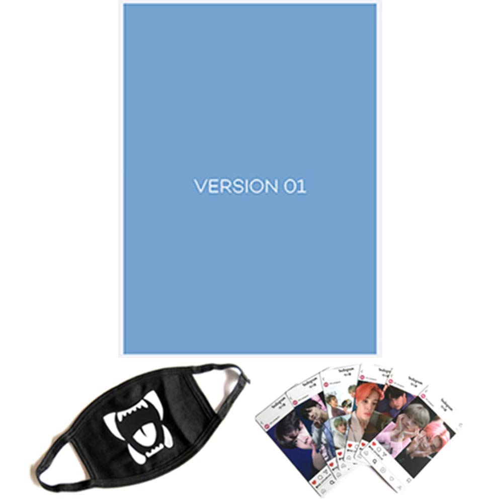 Bangtan Boys Bighit BTS MAP of The Soul : 7 Album [Version 1] CD + Photobook +Lyrics Book + Mini Book + Postcard + Sticker + Coloring Paper + Poster + Poster + Kpop Idol Mask + Extra Photo Cards