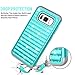 Samsung S8 Case, Galaxy S8 Case, TILL(TM) Studded Rhinestone Crystal Bling Shock Absorbing Hybrid Defender Rugged Slim Case Cover For Samsung Galaxy S8 S VIII 5.8 Inch 2017 [Turquoise]