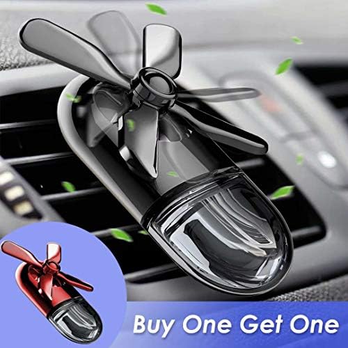 WiLEES Car Air Freshener Car Essential Oil Diffuser Fragrance Diffuser Aromatherapy Car Decoration Vent Clip Galvanized Alloy Mini Fan with Adjustable Speed Gear