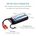 Tenergy 7.4V 2200mAh LiPo Battery, High Discharge Rate 30C RC Battery for Syma X8C X8W X8G X8HG X8HC X8HW Rechargeable Battery Pack w/ 3.5mm Banana Connector