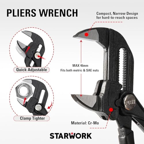 STARWORK ARWORK TRUE MECHANIC™ 169-Piece Mechanics Tool Set and Socket Set, Gift Series, Professional Metric Set