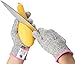 Chefs Choice No1 Men Grey Women's Pink 2 sizes LandM 2 pair Cut Resistant Glove Food Grade Level 5 Protection Safety Cut Proof Kitchen Cooking Food Prep Gardening Fish Shellfish Mechanic broken glass