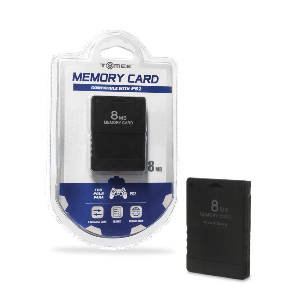 Tomee 8MB Memory Card for PlayStation 2 Compatible with PS2 and PS2 Slim Reliable Game Save Storage