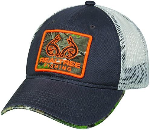Realtree Fishing Hook Antlers Meshback Charcoal Orange Realtree Xtra Green Cap Hat 198