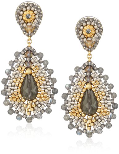 Miguel Ases Labradorite Small Tear Drop Earrings