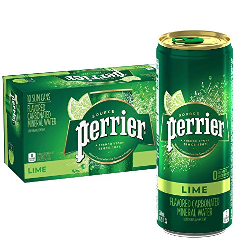 Perrier, Sparkling Water Lime, 8.45 Fl Oz, 10 Pack