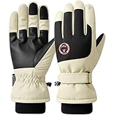 JJZS Winter Ski Snow Gloves for Men, Women, Youth | Touchscreen & Waterproof Cold Weather Hand Warming Gloves Winter Work Gloves