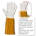 Suse's Kinder Welding Gloves for Women, Fireproof, Top Grain Cowhide Heat Resistant Lined Hand Weld (Yellow White, Small)