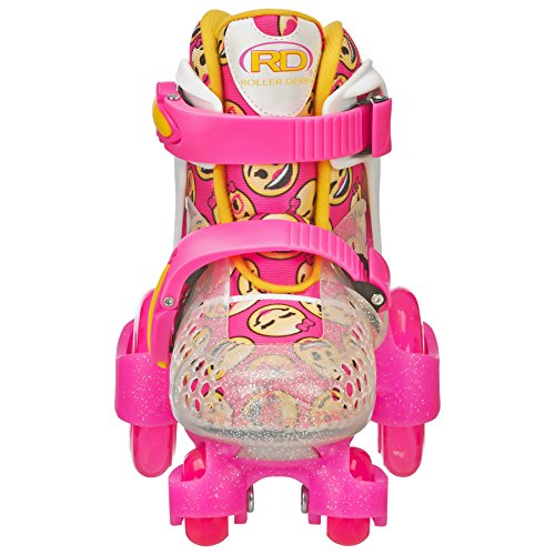 Roller Derby Girl's Fun Roll Adjustable Roller Skate, Pink, Medium (11
