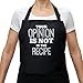 Savvy Designs BBQ Apron Funny Apron - Your Opinion is Not in The Recipe - Adjustable Black Apron with Pockets