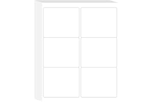 L LIKED 30 Sheets 6 per Page Label Papers, 3-1/3 x 4 in(8.5cmx10.16cm) Shipping Address Labels, Printable White Sticker Paper