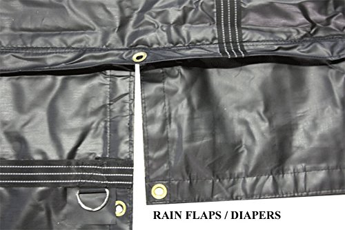Lightweight 18oz/14oz Lumber Tarp 24x27 (8' Drop) - Black