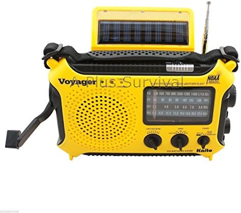 Yellow Kaito KA500 Voyager Solar Crank Battery Survival Radio AM FM Shortwave