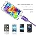 Micro USB Cables, Techoland Colorful [3 Pack] Premium 3ft Charging Cord and Data Sync Cable for Micro USB Connecting Devices (Pink/Purple/Blue)