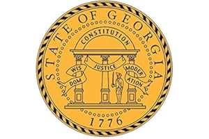 ION GRAPHICS Georgia State Seal Sticker Decal Vinyl State Peach Empire South 5" Bumper Locker Laptop Window - Sticks to Any Surface