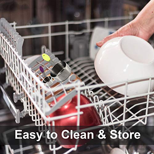 Measuring Cups and Spoons Set,RUCKAE 11 Piece Stainless Steel Measuring Cups and Spoons with Multiple Size, Space Saving, Great for Dry and Liquid Ingredients - Thumbnail 5