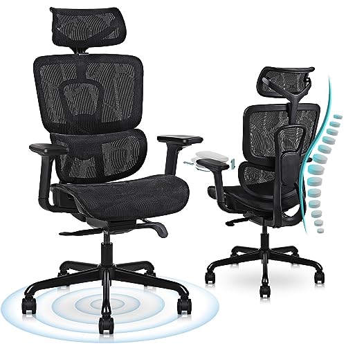 Ergonomic Office Desk Chair-Mesh Office Chair with Adjustable Seat