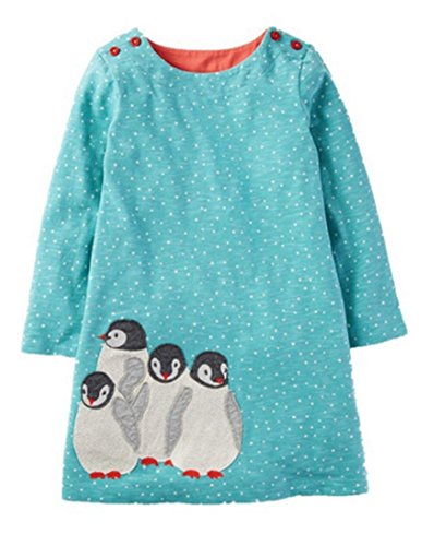 W L Monsoon Girls Winter Blue Pure Cotton Snowy Penguin | Desertcart Fiji