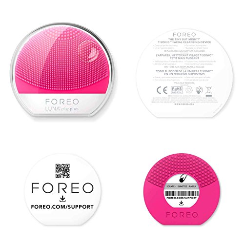 FOREO LUNA play plus Portable Facial Cleansing Brush, Fuchsia