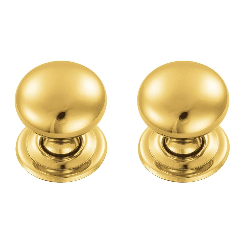 Carlisle Brass FTD1265B Cupboard Knob, Polished Brass, 32 mm (Pack of 2)