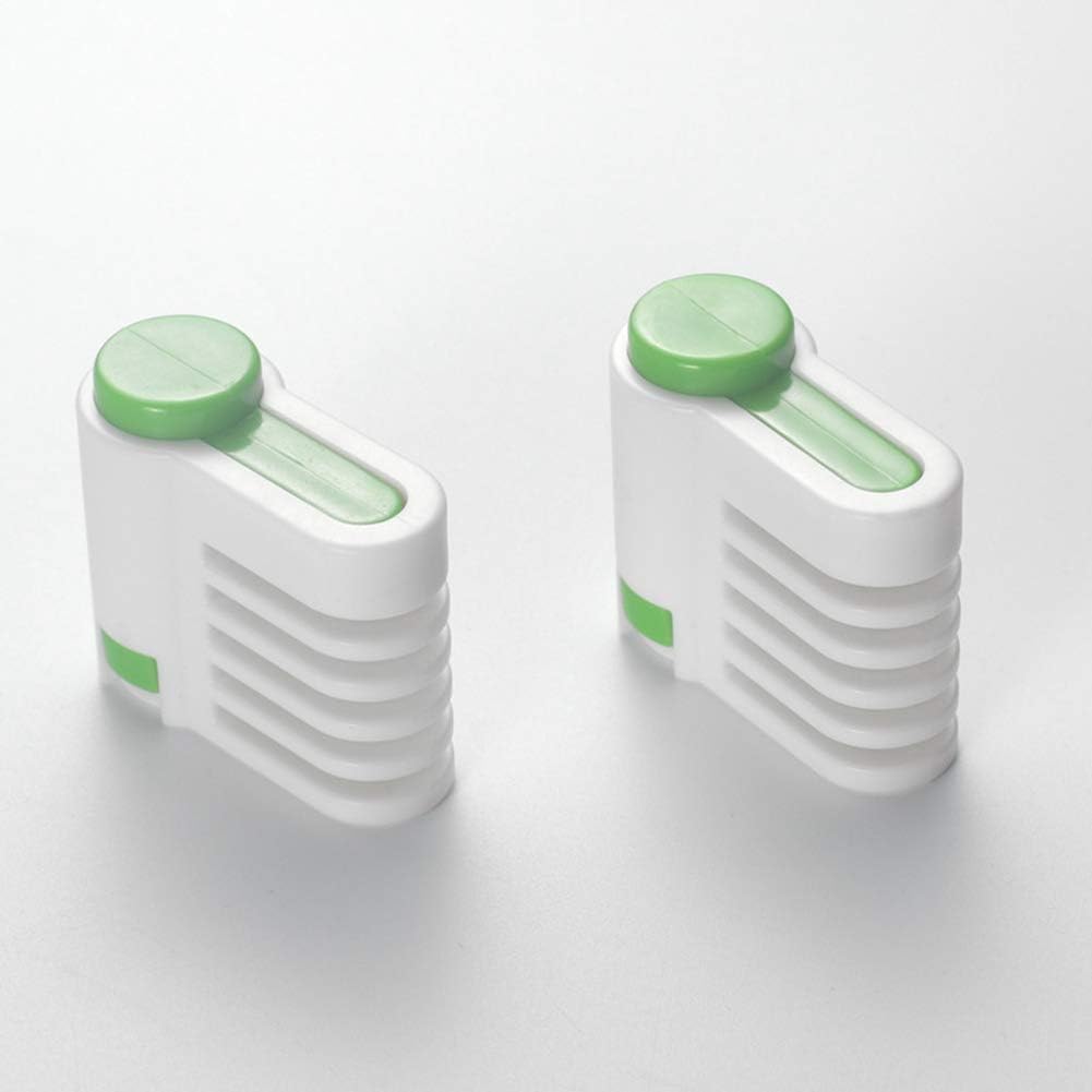 Quero Jom91 2Pcs 5 Layers Kitchen DIY Cake Bread Cutter Leveler Slicer Cutting Fixator Tools, Bread Slice, Even Cake Slicing Leveler(green)