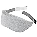 Plemo Sleep Eye Mask for Men Women, Block Out Light Night Sleep Mask, Ultra-Soft & Breathable Velvet Memory Foam Eye Shade Cover, Adjustable Strap Design Blindfold for Sleeping and Travel, Grey