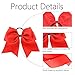 Oaoleer 8inch Jumbo Large Cheer Bows Ponytail Holder Elastic Band Handmade Boutique Hair Accessories for Cheerleading Teen Girls College Women Sports (1PCS, Red)