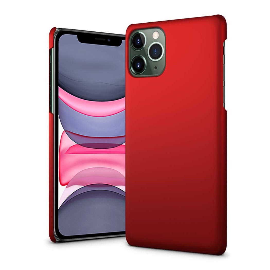Apple iPhone 11 Case - iPhone 11 6.1" A2221/ A2111/ A2223 Ultra Slim Thin Armour Hard Case - Matte Rubberized Cover For iPhone 11 (Red)