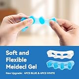 Sumiwish Toe Separators & Spacers 4 Pairs Blue White Gel Toe Correctors view 6