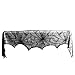 OurWarm Cobweb Fireplace Scarf Halloween Decoration Black Lace Spiderweb Mantle Scarf Halloween Party Supplies, 18 x 96 inch (Black)
