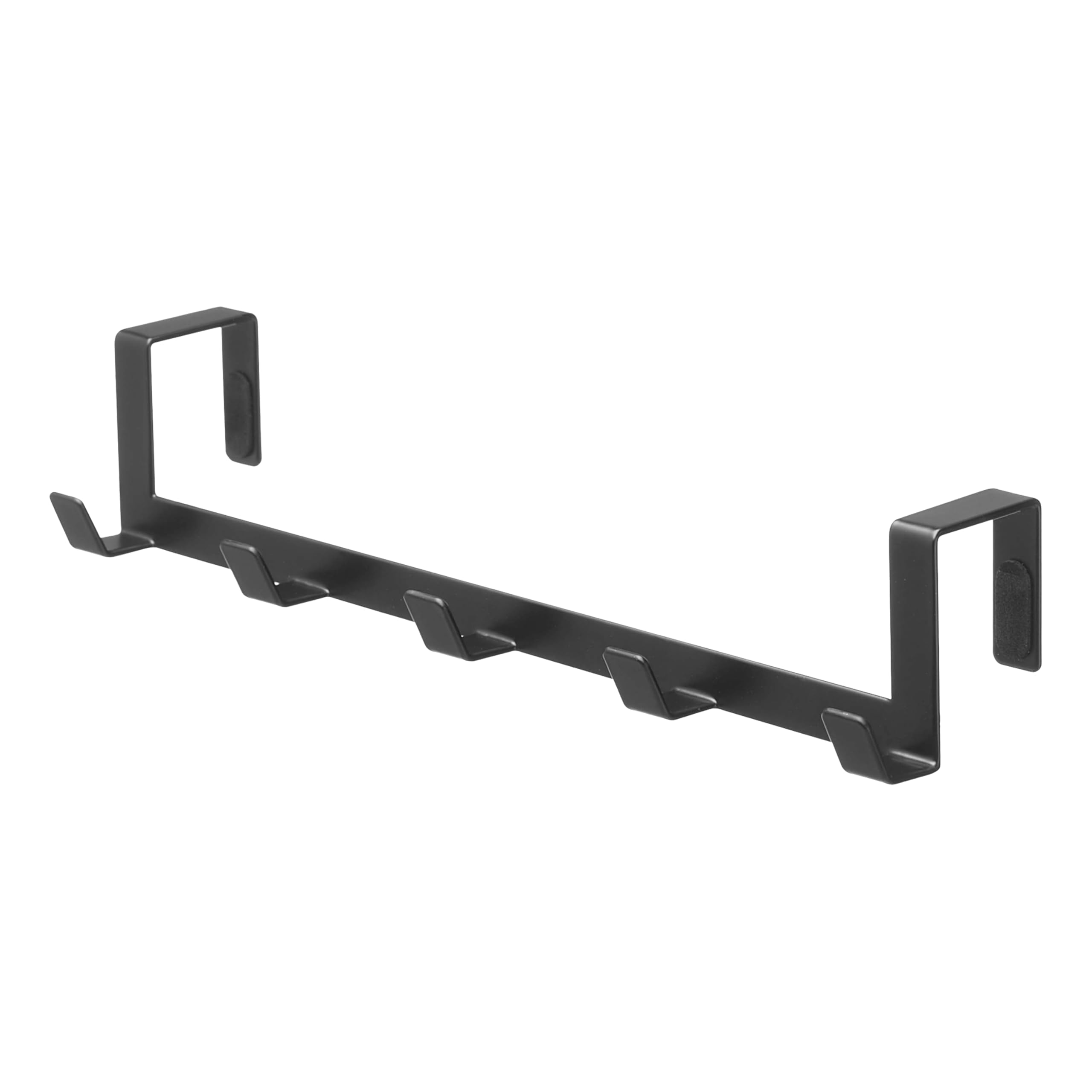 YAMAZAKI 7650 Smart Over-The-Door Rack Wide, Black, Steel, Minimalist, 30 x 7 x 6 cm