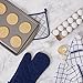 DII Basic Terry Collection 100% Cotton Quilted, Oven Mitt, Nautical Blue, 2 Piece