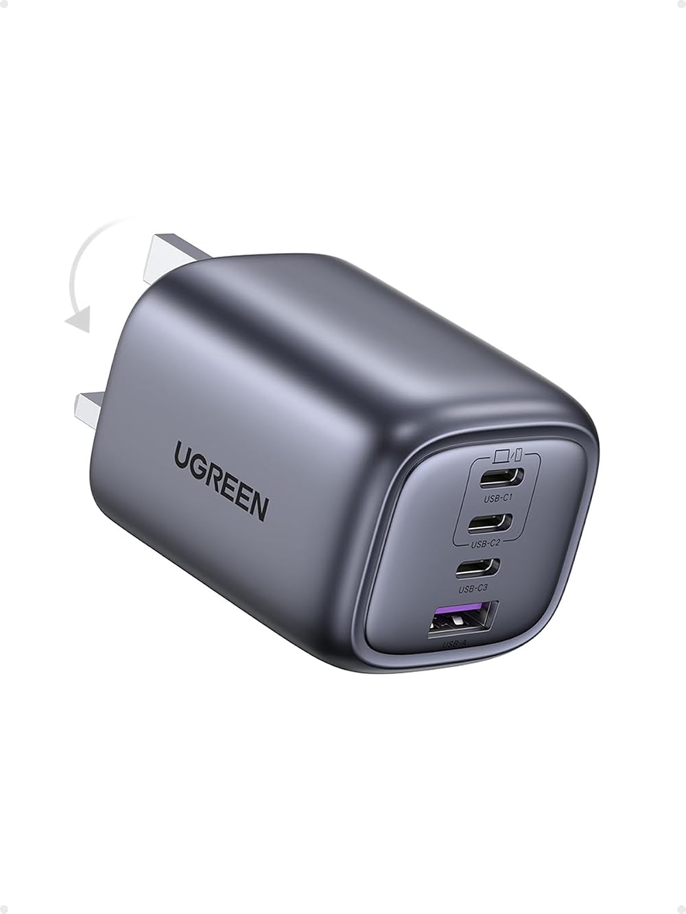 UGREEN 65W GaN USB C Charger 4-Port Foldable Fast Plug iPhone iPad MacBook