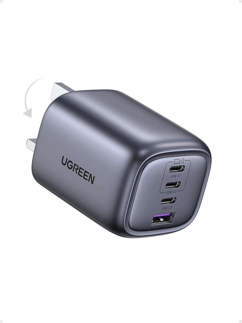 UGREEN 65W GaN USB C Charger 4-Port Foldable Fast Plug iPhone iPad MacBook