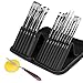omitium Artist Paint Brush Set,15Pcs Different Shapes & Sizes Paint Brushes Set for Acrylic Watercolor Oil Creative Body Paint with Portable Carrying Case,Palette Knife and Sponge