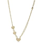 Vanbelle 18K Gold Plated Jewelry - Double Layered Chain with Tiny Heart Pendant Necklace - Elegant Handcrafted for Women - 16" Long + 2" Extender