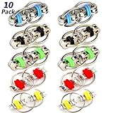 Biowow 10 PCS Anxiety Fidget Ring,Flippy Chain Fidget Toy Perfect for ADHD, Anxiety, and Autism Stress Reducer for Adults and Kids