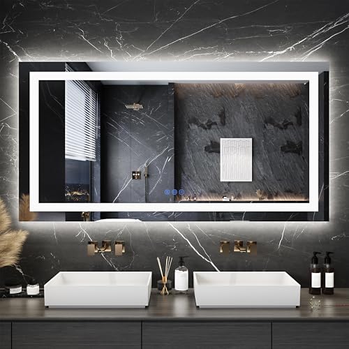Antok LED Bathroom Mirror Dimmable Anti-Fog Smart Mirror
