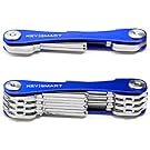 KeySmart Extended | Compact Key Holder and Keychain Organizer (2-22 Keys, Blue)
